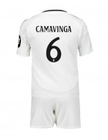 Real Madrid Eduardo Camavinga #6 Domácí dres pro děti 2024-25 Krátký Rukáv (+ trenýrky)